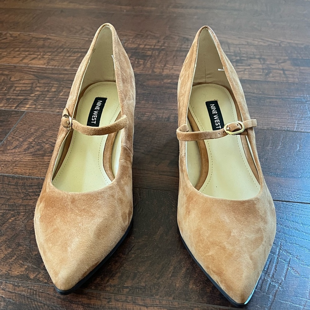 Nine West Brown Suede Heels